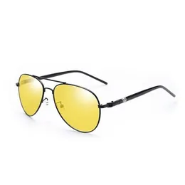Luxury herrpolariserade solglasögon som driver solglasögon för män Kvinnor Märkesdesigner Male Vintage Black Pilot Solglasögon UV400 A47
