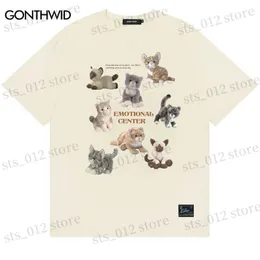 Мужские футболки Harajuku Streetwear футболка игрушечные графики с коротки