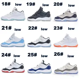 Cherry 11s XI Children Kids shoes 11 boys basketball Jumpman shoe Bred Cool Grey black sneaker Chicago designer military grey trainers baby youth toddlers infa3OJZ