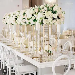 Vases 10pcs) Selling Geometric Metal Gold Wedding Flower Vase Stand Table Centerpieces Yudao1272