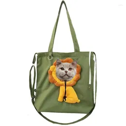 猫キャリアソフトペットポータブルライオンバッグ通気性犬キャリアバッグ安全性弾性コード発信旅行ハンドバッグ