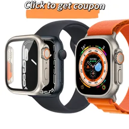 Relógio inteligente para Apple Watch iWatch Ultra Series 8 49 mm 1,99 polegadas Tela de sílica gel Estojo para relógios de moda multifuncionais Estojo para relógios inteligentes
