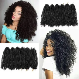 12 tum Malibob virkad flätor Marlybob Braiding Hair Afro Kinky Curly Braids Ombre syntetiska flätning Hårförlängning292q