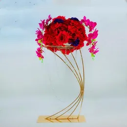 パーティーデコレーション5cs）80cm高さのウェディングフラワースタンド花瓶ディスプレイデザイン用のアイアンポットテーブル花瓶の家の装飾