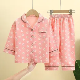 Pajamas Boys Girls Homewear Set Clothes Baby Long Sleeves Pajamas Cotton Outfit Kids Suit Shirt TopsPants 2PC 1-12 Years 230511