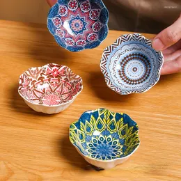 Bowls Creative Painted Ceramic Seasoning Small Dish Japanese Dipping Snack Dishes