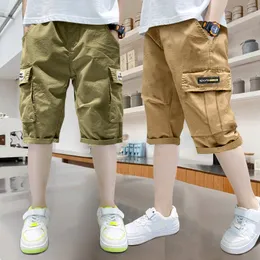 Shorts Summer Cargo Shorts for Boys Kids Fashion Casual Short Trousers Elastic Midje Loose Children Pants Boys Shorts Clothing 230512