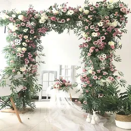 Dekoracja imprezy bez kwiatów) stojak ślubny kwiatowy łuk metalowe tła na scenę weselną Yudao1288