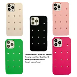 DIY by yourself multi color silicone mobile phone cases for iphone 11 12 13 pro/max hold croc charms