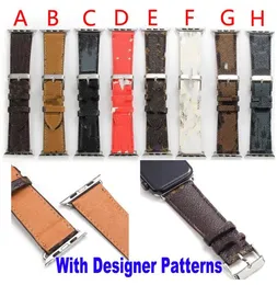 Mode Top Designer Watchband Straps For Apple Watch Band 49mm 45mm 42mm 38mm 40mm 44mm Luxury G Designs WatchBands Iwatch 8 7 6 5 4 Pu Leather L Flower Armband Stripes