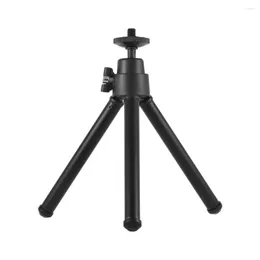 Tripods Mini Tripod 2-Section Extendable Desktop Stand Holder 1/4 Inch Screw Mounts For Phone ILDC Max. Load 0.5kg Black