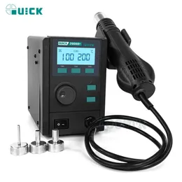 Warmtepistool Quick 2008D+ Desoldering Rework 스테이션 지능형 디지털 디스플레이 Hot Air Gun 750W Leadfree CPU 마더 보드 수리 도구