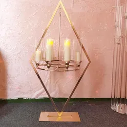 Parti Dekorasyonu 4pcs) Düğün Dekoratif Altın Zihinsel Candelabra Centerpieces Candlestick Düğün Şam Tutucu Masa Merkez Parçası Yudao2028