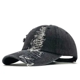 Snapbacks Kadın Beyzbol Kapağı Yıkanmış Retro Denim Snapback Şapkalar Kot Penerler Kadın Kapak Kovboy Yaz Güneş Şapkası P230512