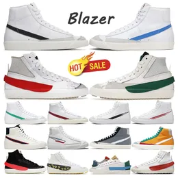 blazers mid 77 vintage mens women running shoes Blazers White black Pacific Blue Magma Snakeskin Habanero Red Multi Color Be True Platform Trainers sneakers outdoor