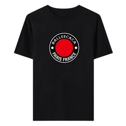 lyxmärke 2023 Klassiskt cirkulärt brevtryck för män och kvinnor 2023 Kortärmad topp Personlighet Trend Mode Lös Casual Enkel T-shirt