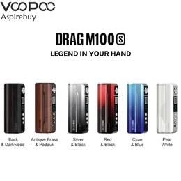 VOOPOO DRAG M100S MOD 100W TC Box Mod Vape Genett2.0 Chip Cigarro Eletrônico 18650/21700 FIT FIT UFORCE-L AUTHNTIC AUTHENTIC