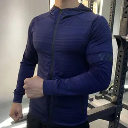 Koşu Ceketler Kış Sonbahar Hoodies Spor Gömlek Erkekler Fermuar Fitness Spor Spor Hızlı Kuru Elastik Giyim Top Spor Giyim 20231