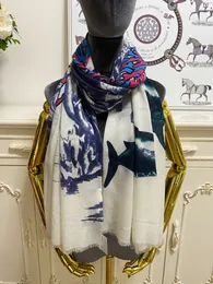 女性のスカーフスカーフショール100％カシミア素材薄く柔らかい印刷パターンサイズ190cm -100cm