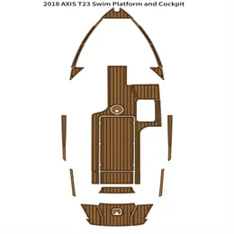 2018 Axis T23 수영 플랫폼 조종석 패드 보트 Eva Faux Teak 데크 바닥 매트