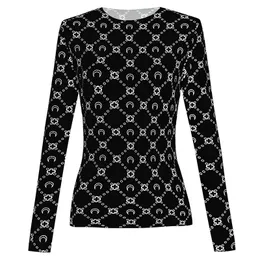 Klassiker Designer Damen T-Shirts Kleidung Sexy Moon Print Top Bedruckter Stylist Sommer Damen Langarm Grafik T-Shirt Tuniken Koszulka Damska Crescent S-XXL