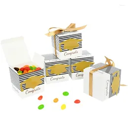 Present Wrap 10/20sts Grattis Candy Box Bachelor Cap Paper Packaging Boxar Väskor för examen leveranser klass 2023