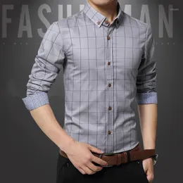 Men's Dress Shirts Men Shirt Long Sleeve Wash-and-wear Turn-down Collar Single-breasted Formal For Interview