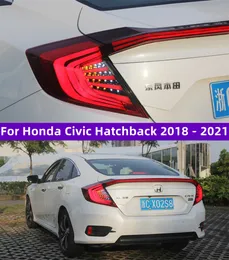 Bilkastare för Honda Civic Hatchback 20 18-20 21 LED TAILLIIGHTS BAKSLAMP DRL LED Dynamisk signalbroms omvänd tillbehör