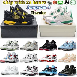 2023 Mens jumpman 4 basketball Shoes Womens 4s Designer Sneakers Pine Green Thunder Seafoam Craft Photon Dust Bred White Oreo University Blue men women Sneakers