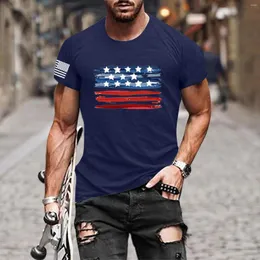 Herr t shirts lady atletic wear mens sommar självständighet dag mode casual tryckt skjorta kort ärm tee kompression