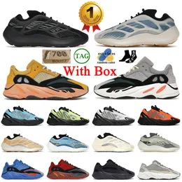 Designer 700 Running Shoes Runner v3 v2 Sneakers Alvah Kyanite Solid Grey Sun Hi Res Blue Red Vanta Fade Salt Mens Women 700s Trainers With Box Size US 12