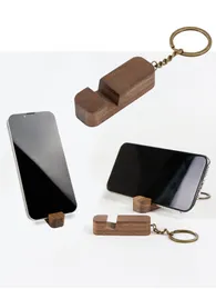 Beech Wooden Keychain Mini Cell Phone Mounts & Holders Luxury Keyring Promotion Souvenir Gift Walnut Wood Laser Promotional Christmas Keychains Metal Car Keyrings