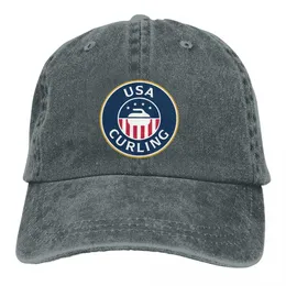 Snapbacks Pure Color Dad Hats USA Curling S Women's Hat Sun Visor Baseball Caps Peaked Cap P230512