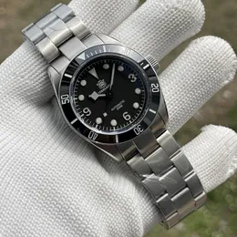 Armbandsur dykare titta på automatisk NH35 herr rostfritt stål klockor safir kristall c3 lysande mekaniska dykning män