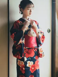エスニック服日本の女性の伝統的な着物四季を着るゆきび地図ドレスコスプレコスチュームヴィンテージ長袖