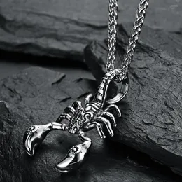 Pendant Necklaces Whole Sale Price Gothic Retro Style Titanium Steel Poisonous Scorpion Men's Animal Insects Domineering Large