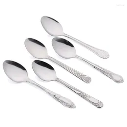 Set di stoviglie Morning Glory Stoviglie per ristorante in acciaio inossidabile goffrato pavone Cucchiaio 304 placcato in oro 1 pezzo