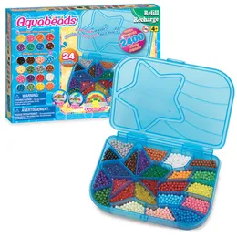 Aquabeads Mega Bead Refill Pack, Arts Crafts Bead Refill Kit for Children - over 2,400 beads and shooting star storage case