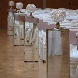 Dekoracja imprezy 4pcs/zestaw) Cylinder cokołek cokołka piecha filarem Flower stojak na stojak na tło na scena ślubna