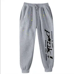 Męskie spodnie ciepłe pająk 555555 Spids Men Mężczyźni Kobiety moda Wysokiej jakości drukowanie spodni streetwearne spodnie Hip Hop Joggers 230511