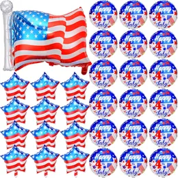 Supplies 3/10/20Pcs Independence Balloons Set American Flag Shape Ballon s Happy 4th July Home Decoration USA Supplies Freedom P230512