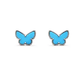 VAN designer blue butterfly earrings to collect gem earrings 18 k gold plated black onyx valentines day wedding jewelry gift earrings mother