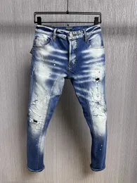 DSQ PHANTOM TURTLE Classic Fashion Man Jeans Hip Hop Rock Moto Mens Casual Design Ripped Jeans Distressed Skinny Denim Biker Jeans 6153