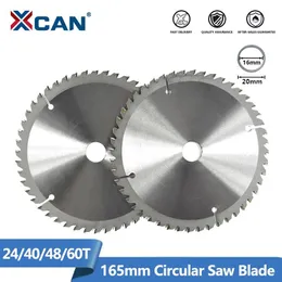 Zaagbladen XCAN 1PC 165mm 24/40/48/60T Carbide Wood Saw Blades för multifunktion Power Tool TCT Circular Saw Blad Wood Cutting Disc