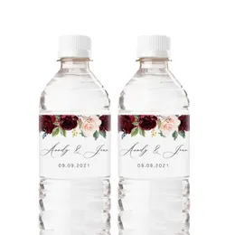 Other Event Party Supplies 20PCS Personalized Wedding Water Bottle Label Waterproof 8"x2" Custom Name Date Lables for Bridal Shower Favors 230512