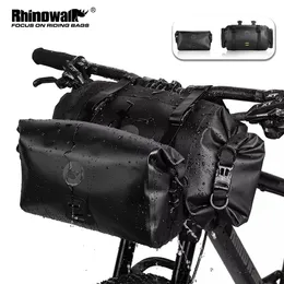 パニエバッグRhinowalk自転車バッグ防水ビッグキャパシティハンドルバーバッグ1または2ピースフロントチューブサイクリングバッグMTBフレームトランクバイクアクセサリー230511