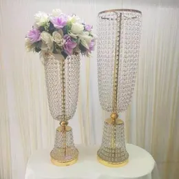 Dekoracja imprezy 10pcs) Fabryka Hurtowa Centrum Kawałki ślub Kryształowy akrylowy złoto/sliver Flower Stand Yudao1853