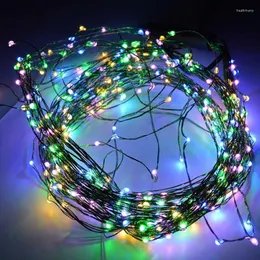 Strings Led String Lights 10m 33ft 100led Us Plug Powered Outdoor Rgb Copper Wire Christmas Festival Wedding Party Decoration