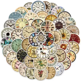 50Pcs-Pack Vintage Nostalgic Clock Stickers Wall Stickers Wholesale Vinyl Sticker Waterproof Laptops Car Scrapbooking Guitar Box Skateboard JDM Luggage Decal