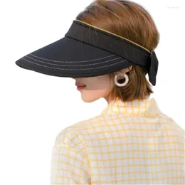 女性用の広い帽子ジップオフサマーオープントッププロテクションバイザーハット57bd